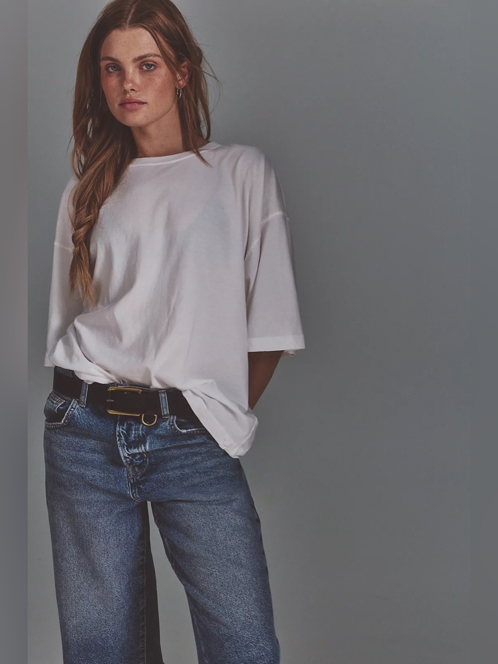 Free People We The Free Perfect Oversized Tee XL White NWOT